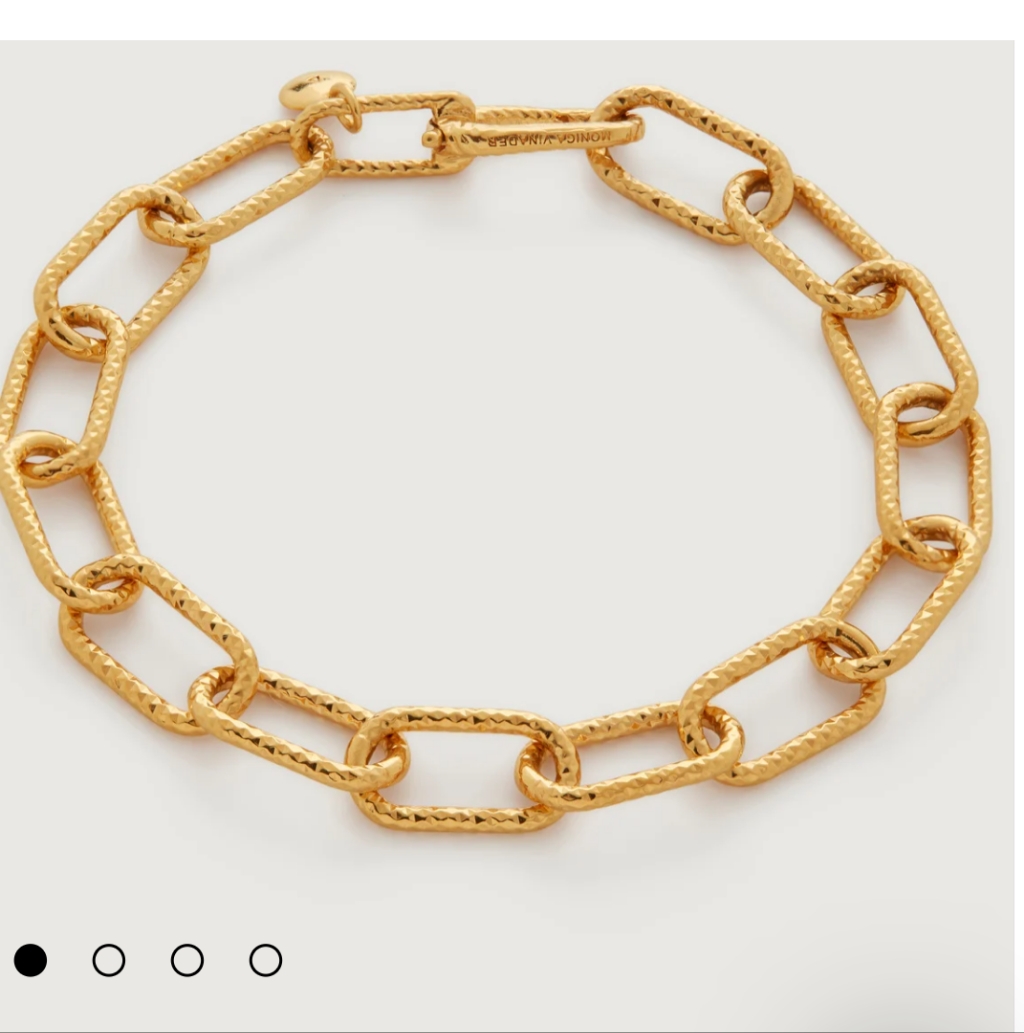Monica Vinader Alta Textured Chain Bracelet